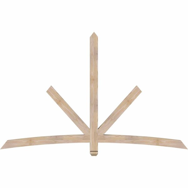 Ekena Millwork Alberta Smooth Timber Gable Bracket, Douglas Fir, 84"W x 53"H x 3 1/2"D x 3 1/2"F, 15/12 Pitch GBW084X53X0404ALB00SDF - main